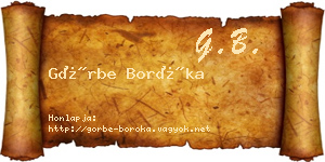 Görbe Boróka névjegykártya